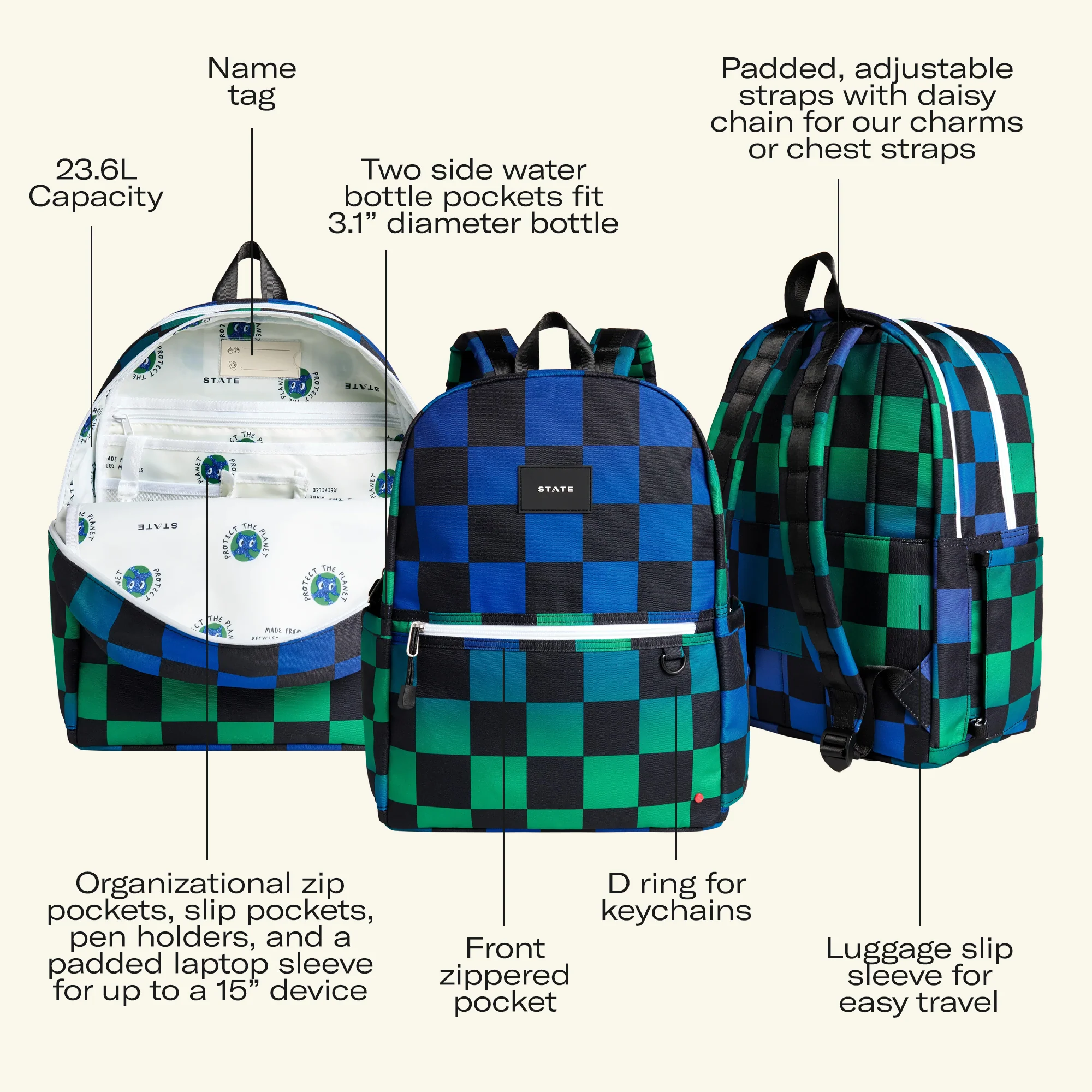 Kane Double Pocket Backpack - Image 9