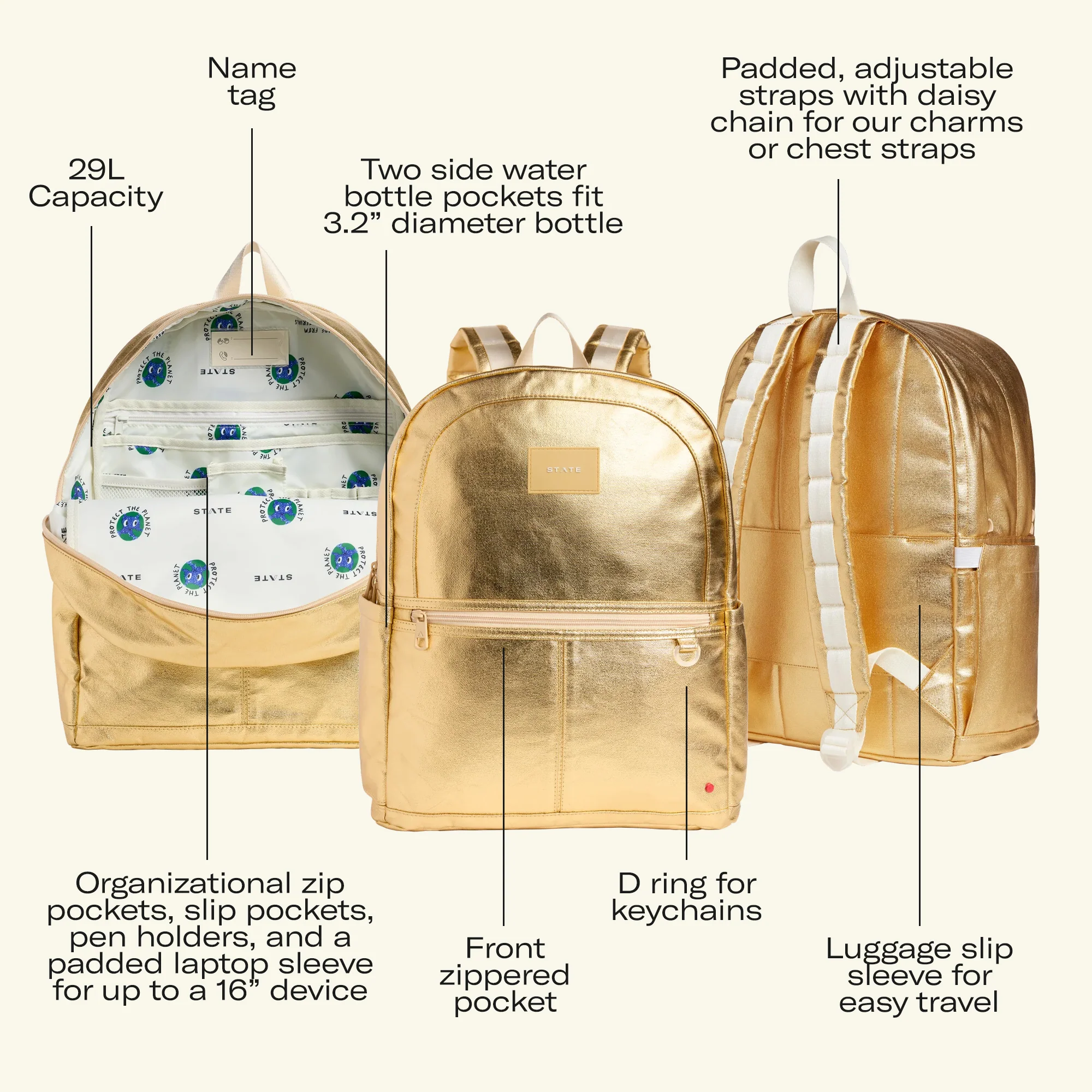 Kane Double Pocket Large Backpack - Image 7