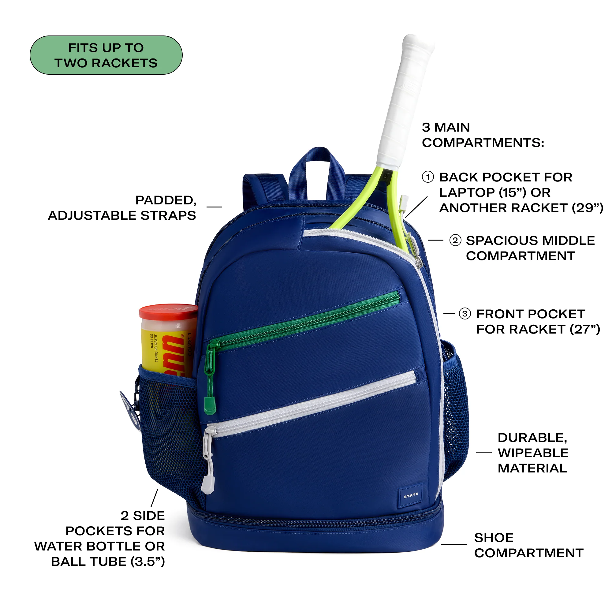 Lenox Tennis Backpack - Image 2