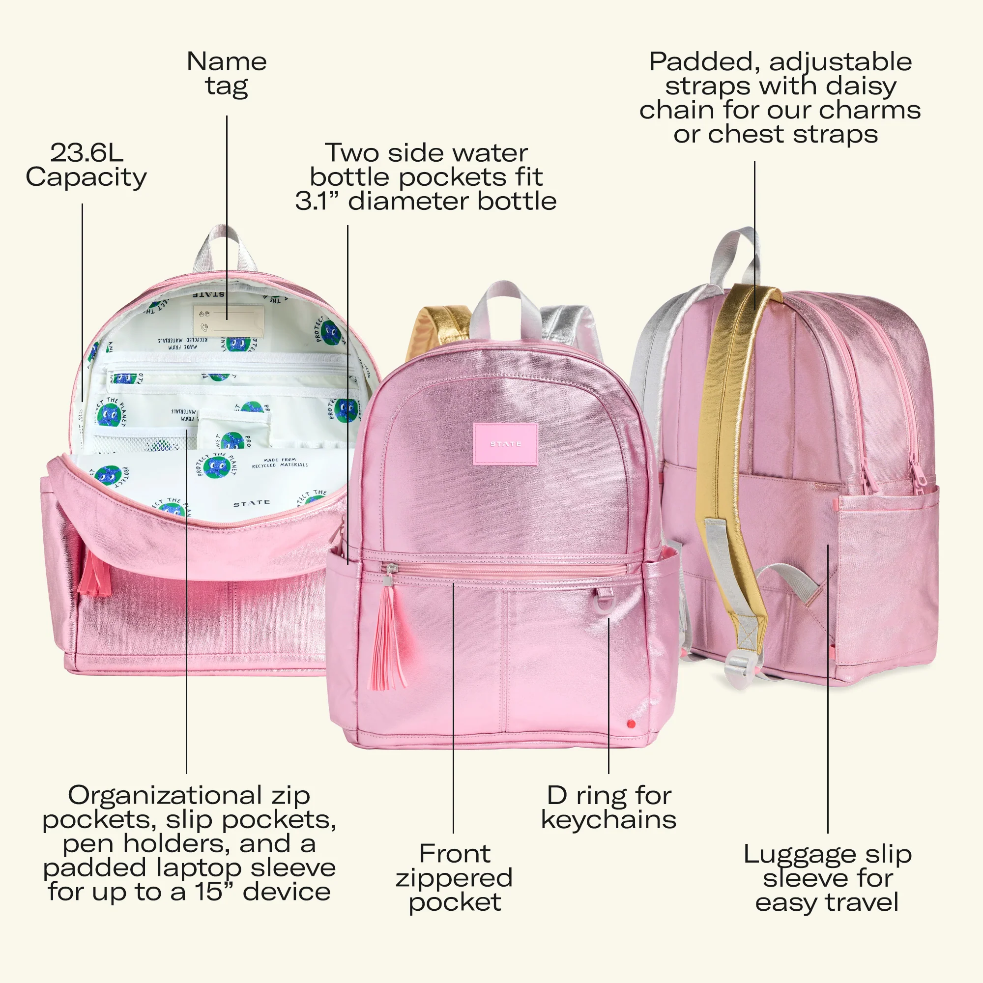 Kane Double Pocket Backpack - Image 10